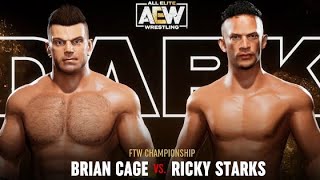 AEW Fight Forever Brian Cage Vs Ricky Starks for the FTW Championship Can Brian win the title [upl. by Sower]