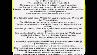 The kinematic viscosity of the glycerinNew law of physical chemistry [upl. by Calle]