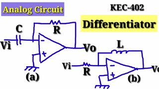 Analog Circuit Lecture 64  Opamp Differentiator with derivation [upl. by Gnohp764]