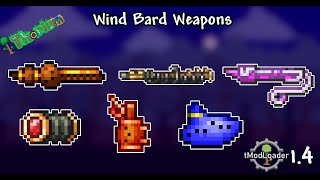 Terraria 14 Thorium mod Bard class all wind weapons guide [upl. by Lemuelah]