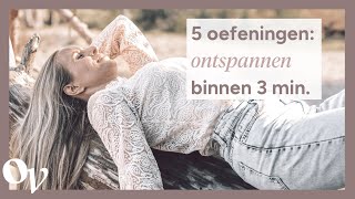 5 korte ontspanningsoefeningen  MINDER STRESS binnen 3 min OPTIMAVITA [upl. by Fuhrman]