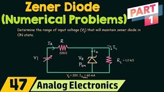 Zener Diode Numerical Problems Part 1 [upl. by Gide]