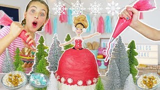 How To Make Christmas Princess Dress Cake  Sleeping Beauty Kids Cooking and Crafts [upl. by Yht]