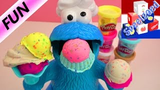 Play Doh Koekiemonster geeft een koekjesfeest – confettiklei 6pack Nederlands – Demo [upl. by Hartzel]