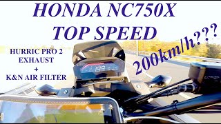 Honda NC750X Top Speed Максимальная Скорость Höchstgeschwindigkeit Velocidad Maxima Germany [upl. by Lash]