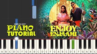 Enjoy Enjaami Piano Tutorial Notes amp MIDI  Dhee ft Arivu [upl. by Burchett493]