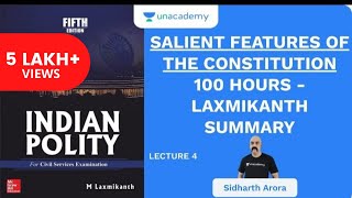 L4 Salient Features of The Constitution  100Hour  Laxmikanth Summary  UPSC CSEIAS 2020 [upl. by Sosna148]