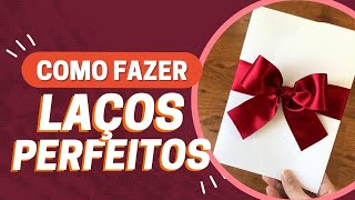 TÉCNICA INFALÍVEL PARA FAZER LAÇOS DE FITA DE CETIM PERFEITOS 100 garantido [upl. by Gisella]