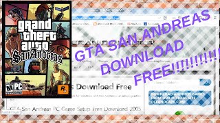 HOW TO DOWNLOAD GTA SAN ANDREAS IN PC AND SETUP [upl. by Eillas822]