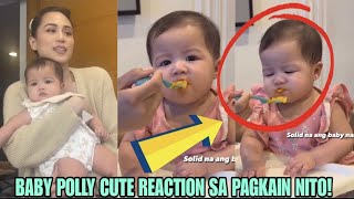 Anak ni Toni Gonzaga at Paul Soriano na si Baby Polly REACTION sa Kanyang solid FoodAlex Gonzaga [upl. by Ahsiatal]