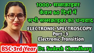 Bsc 3rd year online classes  Electronic Spectroscopy  Physical chemistry by Dr Sudesh Choudhary [upl. by Lleon22]