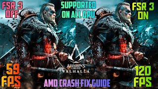 How To Install FSR 3 In AC Valhalla ALL GPU And Fix Crash [upl. by Airotkciv]