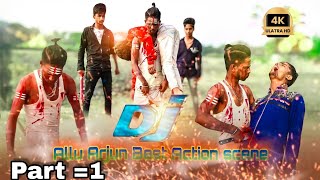 DJ MOVIE  ALLU ARJUN BEST ACTION 🎬🎬 [upl. by Aicala]