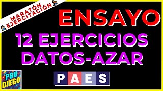 MÁS 🤯 12 EJERCICIOS DATOS y AZAR  MARATÓN EJERCITACIÓN PAES [upl. by Ocisnarf]