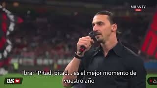 Ibrahimovic con el micro en su despedida y los fans del Hellas Verona le pitan  Futbol  AS América [upl. by Anerrol732]