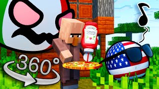 POV MINECRAFT CRAFTING PIZZA ITALY 360 VR [upl. by Annadal955]