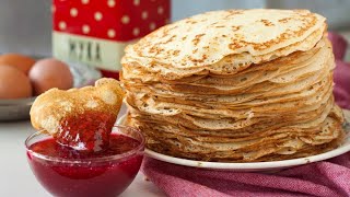 📌 БЛИНЫ на ВОДЕ  супер ТОНКИЕ и ВКУСНЫЕ 👍 ИДЕАЛЬНЫЙ рецепт без Молока молока [upl. by Nicoli466]