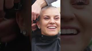 Best Haircuts ✂  beautiful girl buzzcut for charity [upl. by Rodnas]