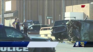 Person killed in multivehicle crash on bridge over I35 in southeast OKC [upl. by Razec]