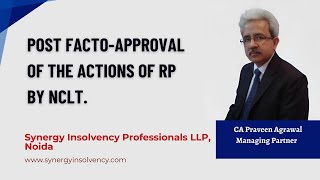 NCLT PostFacto Approval Explained [upl. by Noyerb616]