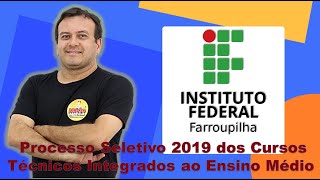 IFFar 2019  Processo Seletivo dos Cursos Técnicos Integrados ao Ensino Médio Prova de Matemática [upl. by Katrine98]