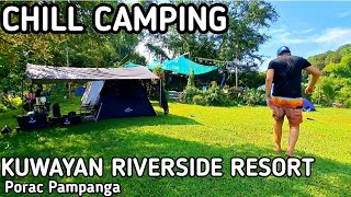 Chill Camping in the Riverside with New Folding Bed  Kuwayan Riveside Resort Porac Pampanga [upl. by Siryt]