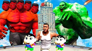 GIANT RED HULK Vs GIANT ZOMBIE HULK 😱 IN GTA5  GTA5 AVENGERS [upl. by Narba763]