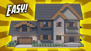 Minecraft How To Build A Suburban Mansion House Tutorial 8 [upl. by Ratha]