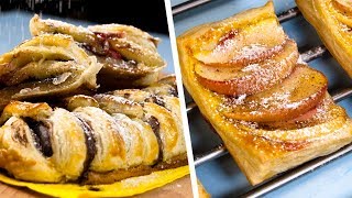 5 Easy and Yummy puff pastry Recipes  Hungry cat [upl. by Brandtr341]