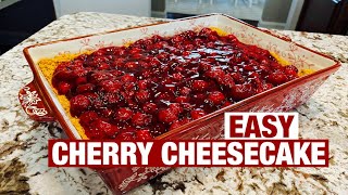 EASY CHERRY CHEESECAKE RECIPE [upl. by Avan]