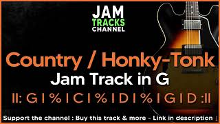 Country  HonkyTonk Guitar Backing Track in G [upl. by Maiocco473]