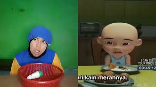 TIRU AKSI KAIN MERAH UPIN IPIN HILANG DIBAWA ANGIN [upl. by Knighton]