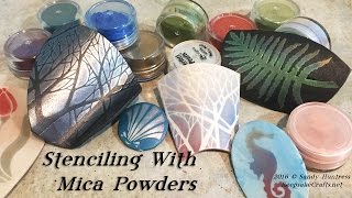 Stenciling with Mica PowdersPolymer Clay Tutorial [upl. by Ahsela]