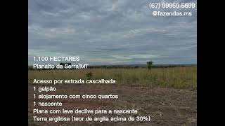 1100 HECTARES  PLANALTO DA SERRAMT [upl. by Tadd]