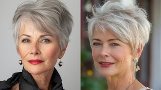 Worlds most beautiful gorgeous and so pretty pixie and bob haircutting ideas for ladies over 4050 [upl. by Hairam475]