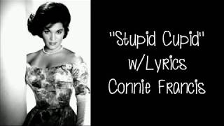 Stupid Cupid Lyrics On Screen Connie Francis Lyrics [upl. by Minnie893]