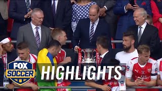 Arsenal lifts the FA Cup  201617 FA Cup Final Highlights [upl. by Rehtaef]