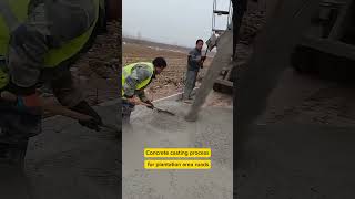 Concrete casting process for plantation area roads [upl. by Ignacio]