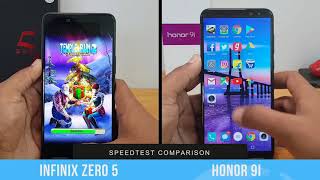 Infinix Zero 5 Vs Honor 9i Speedtest Comparison [upl. by Acihsay]