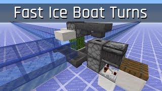 Fast Ice Boat Turns  Minecraft 113 [upl. by Pitarys]