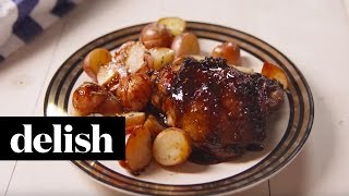 Balsamic Glazed Chicken  Delish [upl. by Naillimxam]