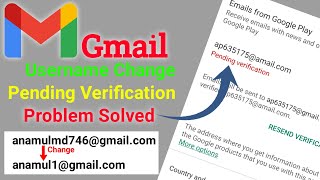 How to gmail id change problem  pending verification gmail 2023  Tech Pont [upl. by Anail589]