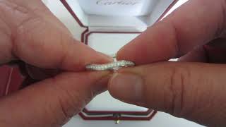 Cartier Ballerine Platinum Halfeternity Wedding Ring amp 1895 Solitaire Engagement Ring Unboxing [upl. by Ainezey]