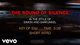 Simon And Garfunkel  The Sound Of Silence Karaoke [upl. by Kiri]