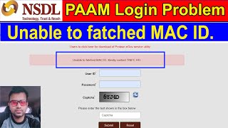 NSDL Unable to fetched MAC ID Kindly contact TINFC HO NSDL PAAM [upl. by Peterus]