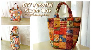 Easy Sewing DIY Tutorial Step by Step simple lovely tote friendly for beginner [upl. by Mariellen]