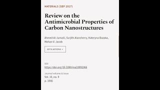 Review on the Antimicrobial Properties of Carbon Nanostructures  RTCLTV [upl. by Ihtac]