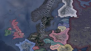 WHAT IF ALL GERMANIC COUNTRIES UNITED IN WW2hoi4 timelapse [upl. by Ireg835]