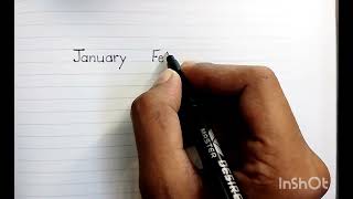 Name of twelve months  January February to December  Writing twelve months name  Months name [upl. by Abell]