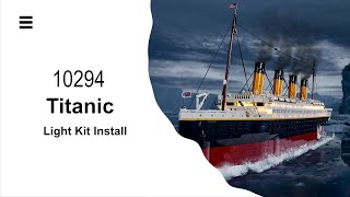 Install Lightailing Light Kit For Lego Titanic 10294 With Hand Sweep Sensor Switch [upl. by Ailemor]